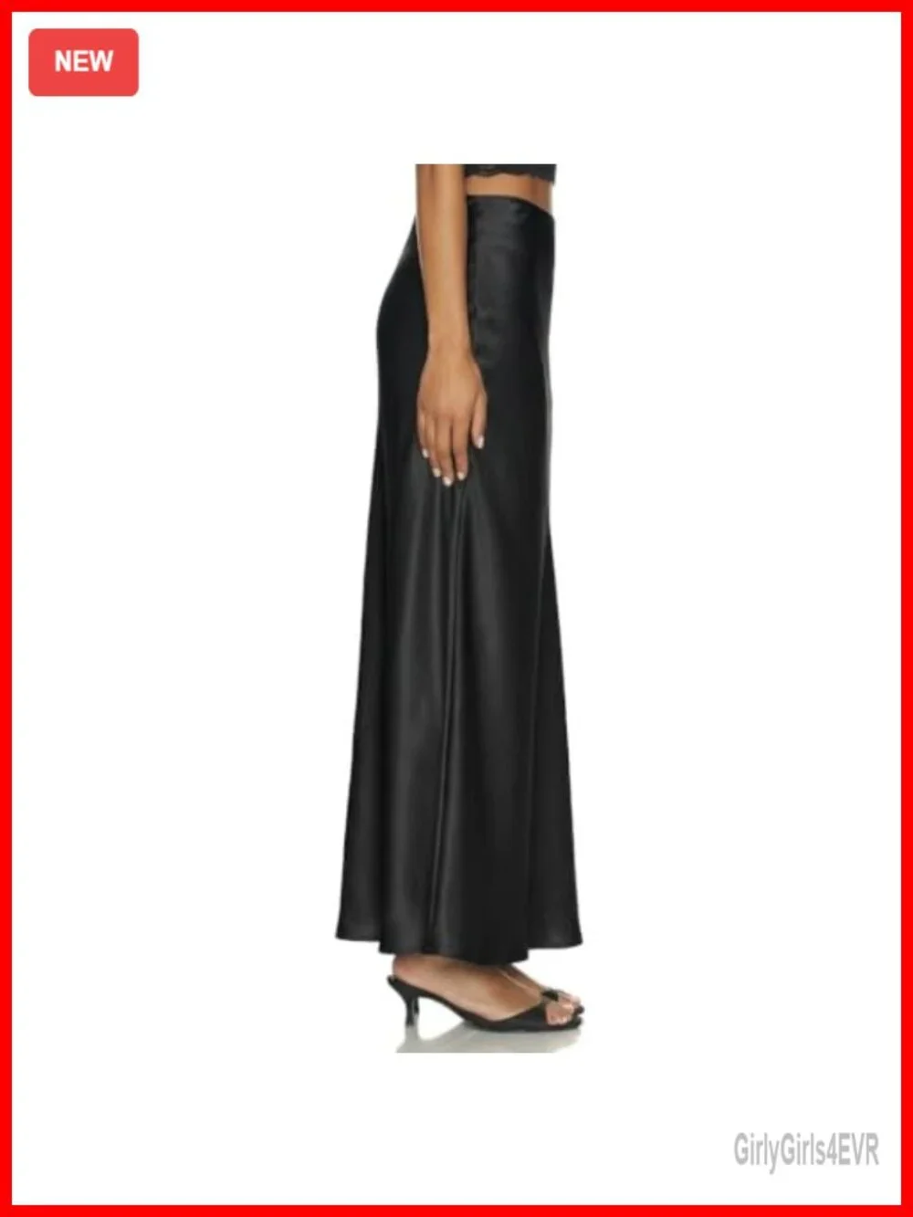 Satin Maxi Skirt High Waisted A Line Flowy Long Skirt Women